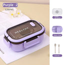Ljojo 3 Grid Fruit Cartoon Lunch Box for Kids, Multi-function Organizer