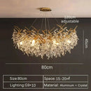 Crystal Gold LED Chandelier: Luxury Living Room Pendant Lamps by Ljojo
