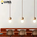 Ljojo Yellow Travertine Pendant Light for Bedside - Natural Chandelier with Wabi-Sabi Style