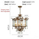 American Retro Style Dining Room Chandelier French Candle Crystal Pendant Lights LED Lighting Ljojo