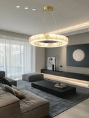 Alabaster Round Marble Chandelier: Luxury LED Hanging Lamps for Living Room by Ljojo