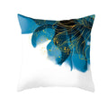 Ljojo Light Luxury Blue Abstract Print Throw Pillow Cover - Marble Stripe