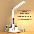 Ljojo LED Desk Lamp: Dimmable 2 Heads, 180° Rotate, Foldable, Eye Protection