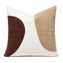 Embroidered Tufted Cushion Cover in Neutral Tones by Ljojo