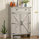 Ljojo™ 5-Tier Wooden Shoe Storage Cabinet with Adjustable Shelves and Drawer