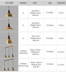Ljojo Metal Wood Pendant Light: Modern Nordic Artistic Dining Room Lamp