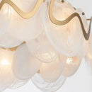 Ljojo Minimalist Glass Pendant Light in Gold Iron for Luxury Living Room