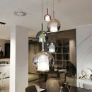 Ljojo Glass Chandelier Pendant Light for Living Dining Room Kitchen - Modern Ceiling Hanging Lamp