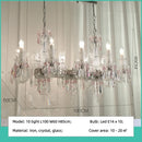 K9 Crystal Chandelier Pendant Light - Elegant White E14 LED Luxury Home Decor by Ljojo