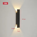 Ljojo 18W LED Black Wall Lamp Outdoor Waterproof Aluminum Wall Lights