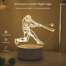 3D Baseball Boy Acrylic Night Light Monochrome Warm Atmosphere for Bedroom and Study by Ljojo