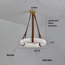 Ljojo Marble Chandelier: Trendy LED Pendant Light for Stylish Indoor Lighting