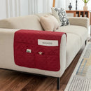 Ljojo Modern Armrest Pad With Storage Layer for Sofa, All Seasons, Khaki Gray