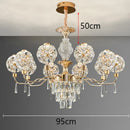 Ljojo Luxury Crystal Chandelier: Modern Living Room & Bedroom Pendant Light Fixtures
