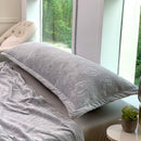 Couple Flannel Fleece Pillowcase Set, 120x48cm, Grey, Ljojo Brand