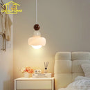 French Design Atmosphere Fashion Cream Wind Pendant Lights LED E27 Resin/Glass Hanging Lamp
