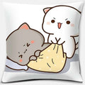 Cartoon Cute Mocha Mochi Peach Cat Pillow Case - Ljojo Home Decor