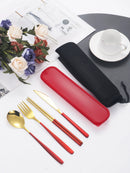 Ljojo 4-Piece Portable Travel Cutlery Set with Box