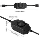 Ljojo LED Strip Lights Dimmer Switch USB Cable - Rotary/Touch Controller