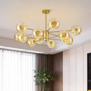 Ljojo Modern Glass Ball Pendant Light for Living Room, Dining Room, LED Indoor Lighting