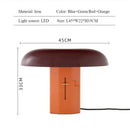 Iron Red Orange Table Lamp LED Light Mushroom Design Bedroom Decoration Lighting Ljojo