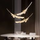 Ljojo Luxury Feather Pendant Lamp Modern Chandelier for Creative Restaurant Bar Exhibition Hall