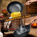 Ljojo 32CM Non-stick Wok Frying Pan Gas Stove Induction Skillet Stone Cookware