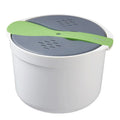 Ljojo Microwave Steamer Hot Lunch Box with Utensil for Steamed Rice & Soup