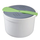 Ljojo Microwave Steamer Hot Lunch Box with Utensil for Steamed Rice & Soup