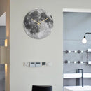 Ljojo Luminous Moon LED Wall Clock Planet Design for Home Decor