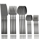 Ljojo 20-Piece Gold Stainless Steel Cutlery Set Dining Silverware Forks Knives Spoons