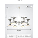 Modern Living Room Pendant Light Chandelier by Ljojo: Space Age Metallic Bedroom Study Luster