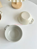 Ljojo 5-inch Ceramic Yogurt Dessert Fruit Bowl Bird's Nest Design