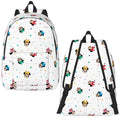 Ljojo Mickey Mouse Canvas Backpack: Large Capacity School Bag for Kids