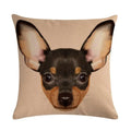Cartoon Dog Cushion Cover by Ljojo - Linen Pet Pillow for Home Office Sofa Decor