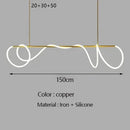 Ljojo Long Hose Led Chandelier Modern Dining Table Kitchen Nordic Pendant Lamp Fixture