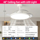 Ljojo 3-in-1 Smart Ceiling Fan with LED Light and Remote Control