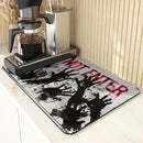 Halloween Dry Coffee Mat Absorbent Placemat Anti-Slip Table Cup Drying Mats by Ljojo