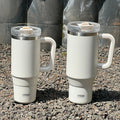 Ljojo 40oz Tumbler Cup Stainless Steel Insulated Coffee Mug with Straw