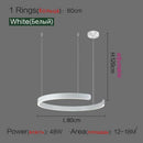 Nordic Designer Pendant Light: Round LED Chandelier for Dining Room by Ljojo