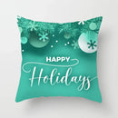 Ljojo Merry Christmas Green Pillowcase Sofa Decoration Cover