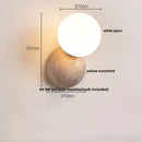 Ljojo LED Wall Lamp - Nordic Modern Design - Yellow Stone - Pull Chain - Home Decor