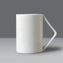 Ljojo 400ML Bone  Coffee Mug, Porcelain Embossed Tumbler, Enamel Cup