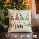 Ljojo Merry Christmas Gnome Print Pillow Cover for Sofa or Bed Decor