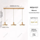 Ljojo Natural Travertine Stone Kitchen Island Pendant Light Japandi LED Ceiling Lamp