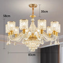 Ljojo Luxury Crystal Chandelier Pendant Light for Living & Dining Room
