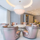 Ljojo Modern Crystal Glass Ceiling Chandelier for Home Living Room Bedroom Study Lighting