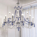 K9 Crystal Chandelier Pendant Light - Elegant White E14 LED Luxury Home Decor by Ljojo