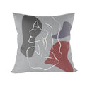 Abstract Line Drawing Girls Print Cushion Cover 45x45cm by Ljojo