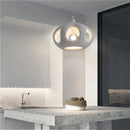 Minimal LED Pendant Light Hollow Resin Art Chandelier for Bedroom Cafe Bar - Ljojo